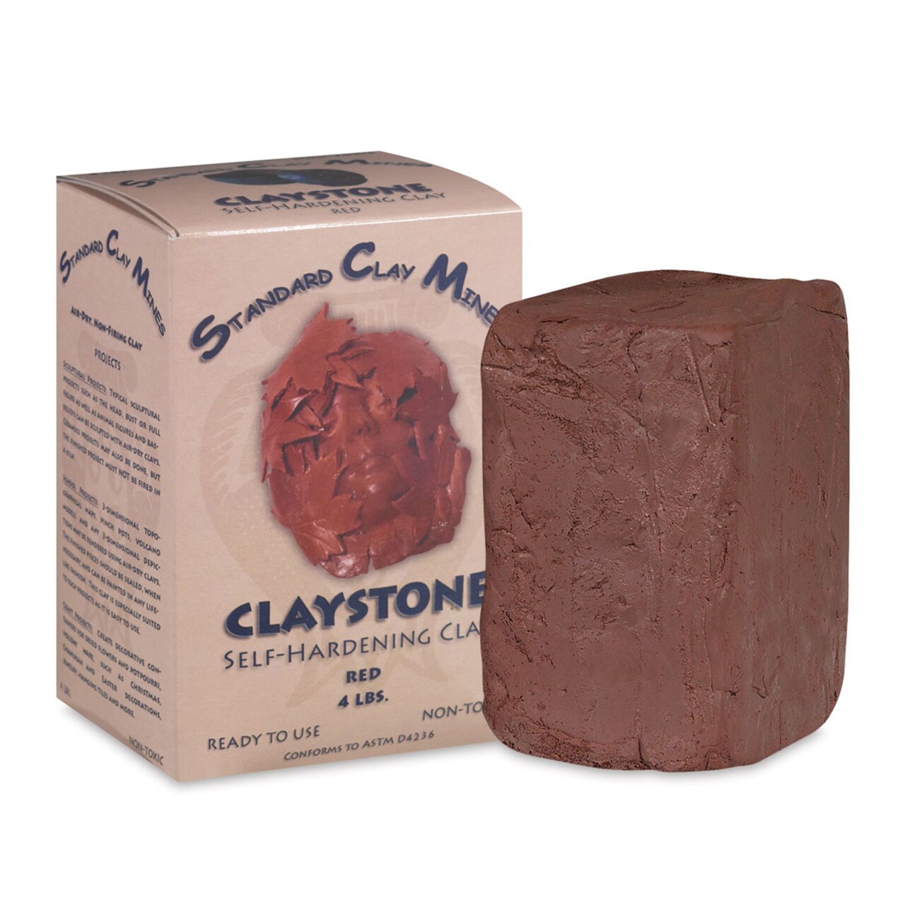 Standard Clay Company 910R Claystone Red Air Dry Clay - 4 lb, Red